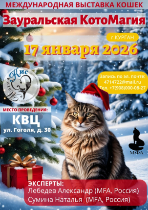 мероприятие Международная выставка кошек Зауральская КотоМагия курган афиша расписание