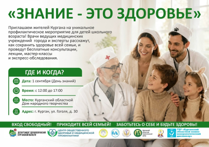 мероприятие Мероприятие для школьников Знание - это здоровье курган афиша расписание